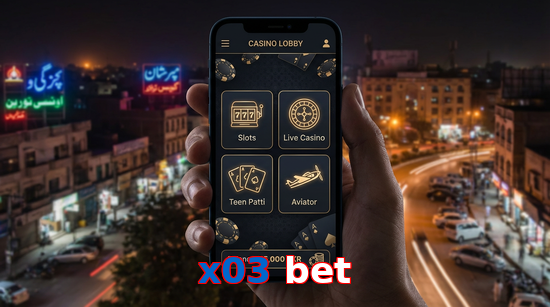 Main screen of X03 Bet app page for PK players