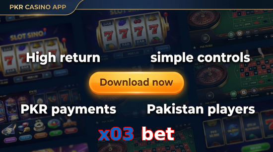 Main screen of X03 Bet gamedownload page for PK players